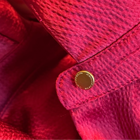 Donna Karan Long Sleeve Top with Gold Buttons/Tie Front Detail Size S EUC - Picture 7 of 7